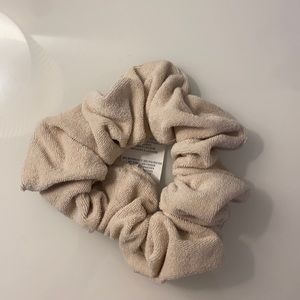 Nastygal Beige Terry Cloth Scrunchie